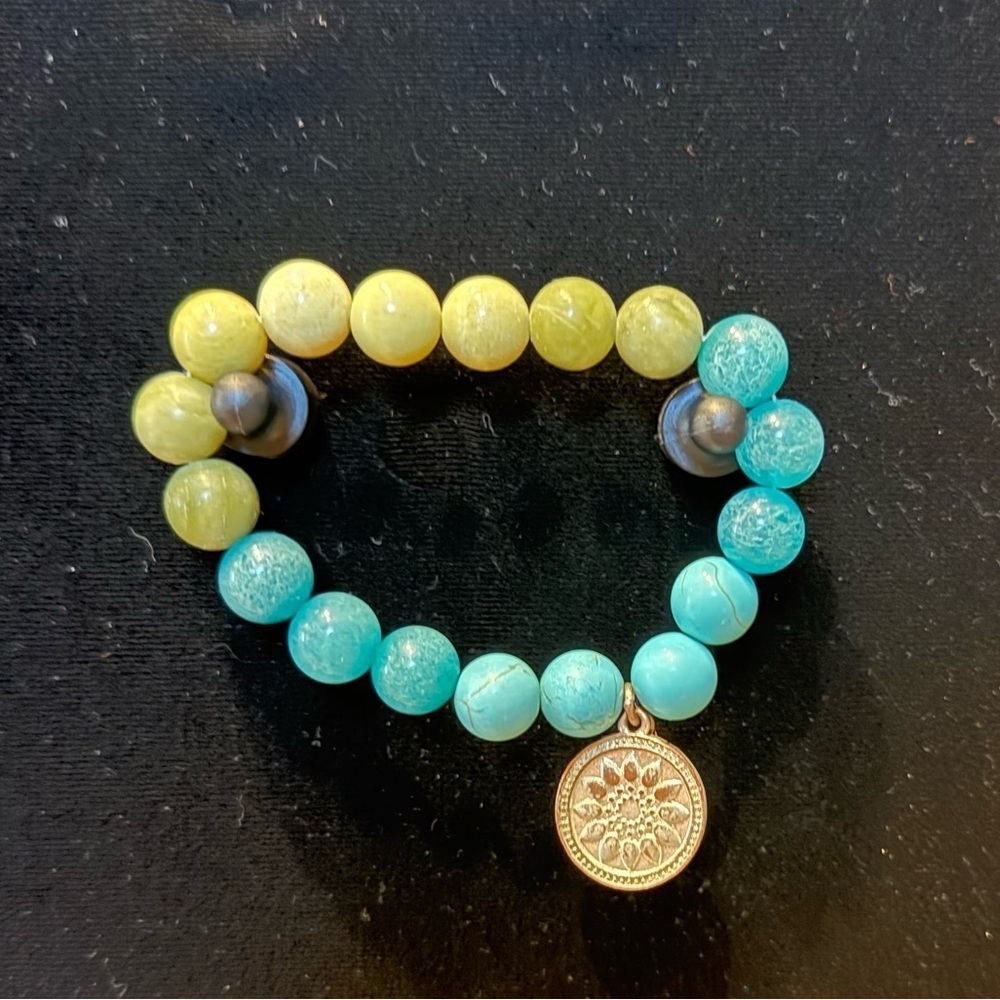 ⛱️🔥Stella & Dot - Turquoise Foundation Stretch Bracelet - OS